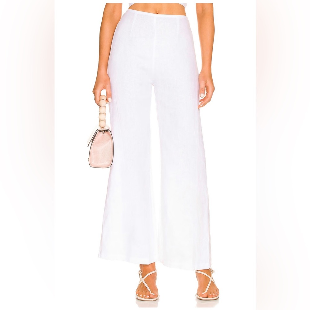 Faithfull the Brand Ottavio white linen pants size 2